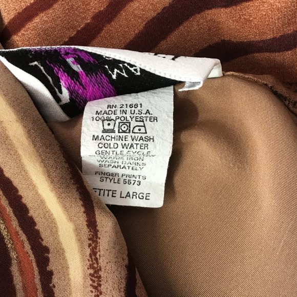 Maggie Sweet Womens Top Brown Long Sleeve Button Up Blouse Tunic Shirt Padded PL - Picture 8 of 8